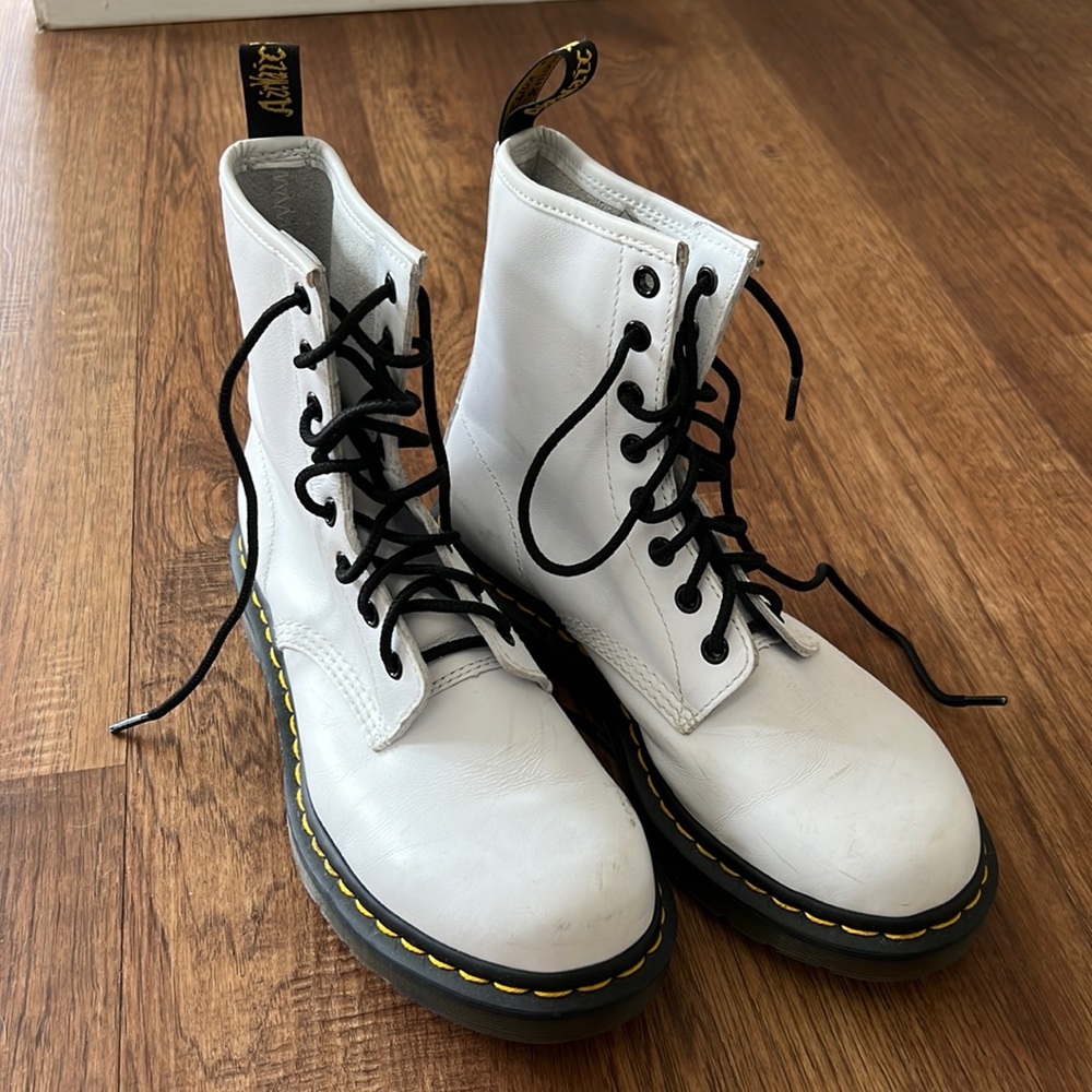 Dr. Martens White Womens Boots